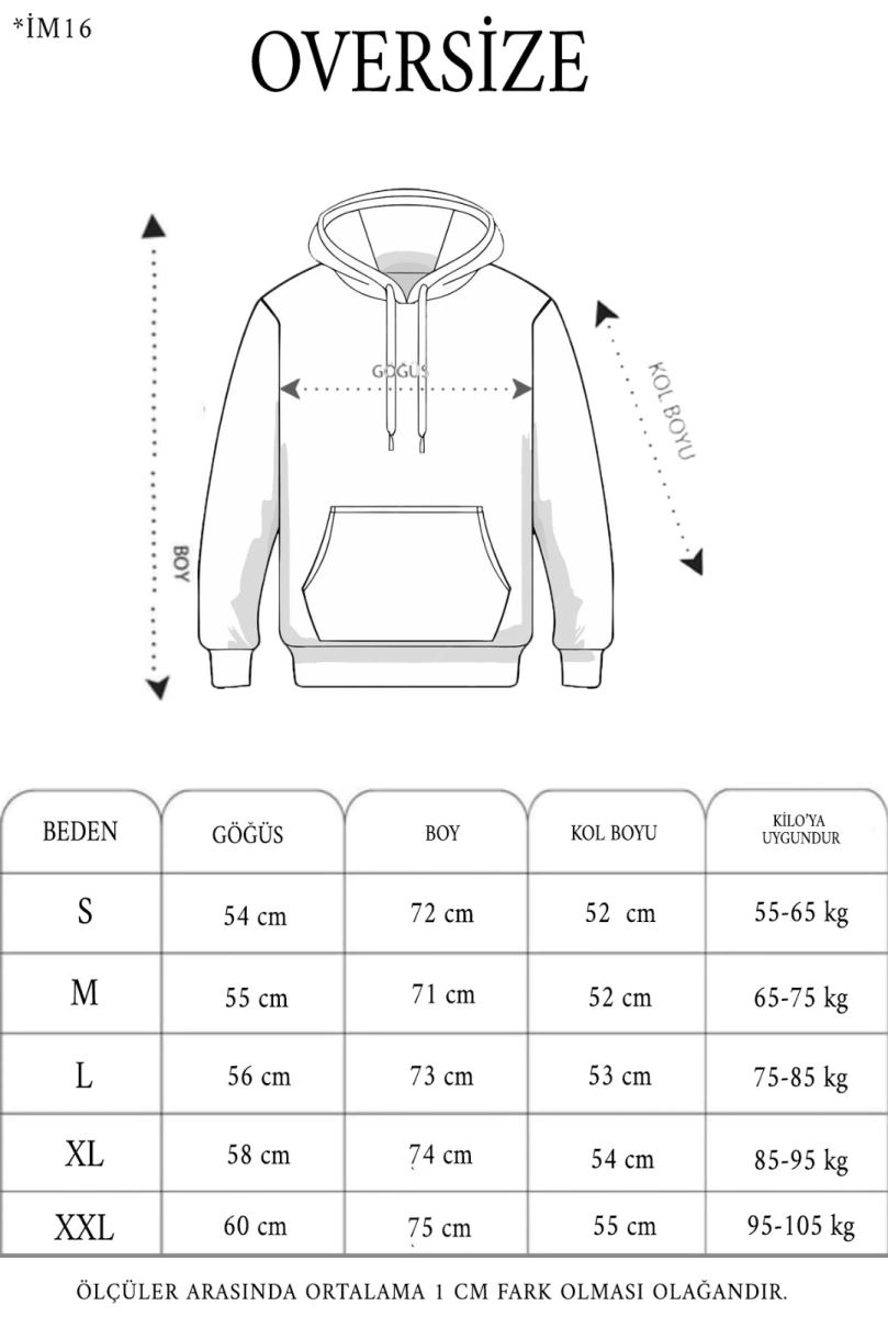 Erkek 3 İplik Pamuklu Kapüşonlu Cepli Düz Oversize Hoodie Sweatshirt - Beyaz