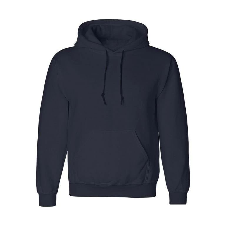 Erkek 3 İplik Pamuklu Kapüşonlu Cepli Oversize Hoodie Sweatshirt - Lacivert