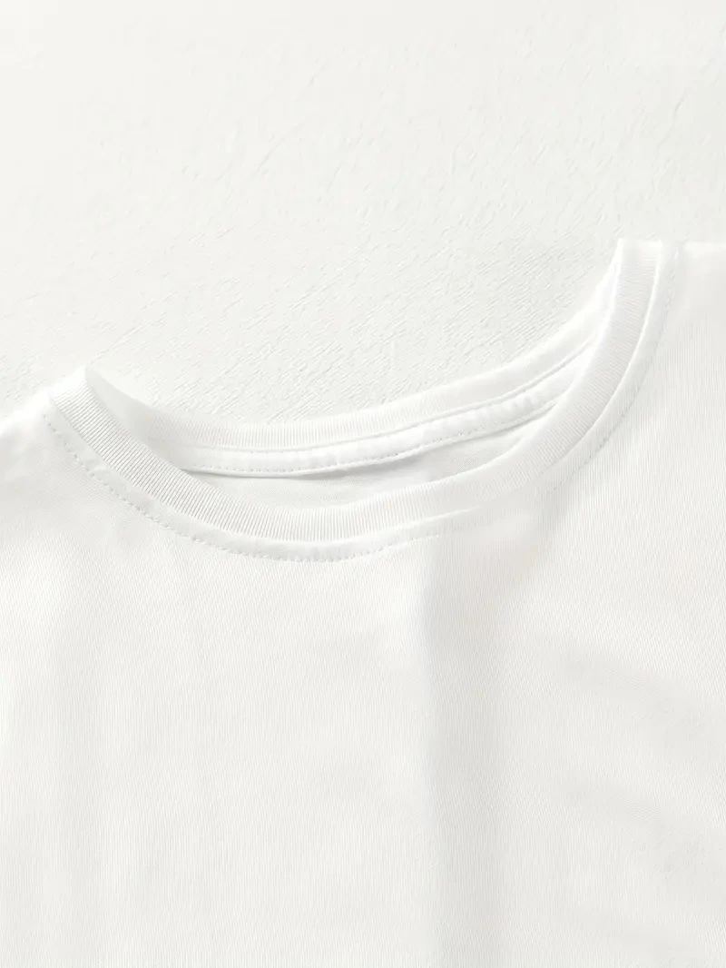 Kadın Gülücük Baskılı Tişört Kısa Kol Bisiklet Yaka Oversize T-Shirt - Beyaz