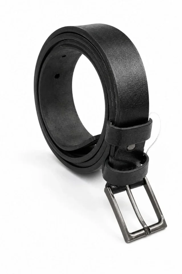 Erkek Hakiki Deri 3.5 Cm Klasik Kemer Metal Tokalı Günlük Ve Klasik Kullanım